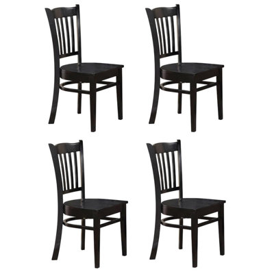 Dining Chair Set Of 4, Solid Wood Seat, Traditional Style, Residential Use, 250 Lb Weight Capacity, Sturdy Construction