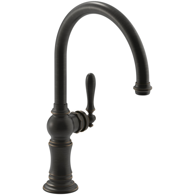 Artifacts® Single-Hole Kitchen Faucet with Swing Spout, Arc Spout Design, Oil-Rubbed Bronze