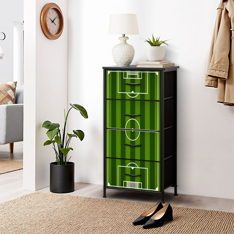 Commode pour commode de chambre à coucher pour garde-robe de soccer vert