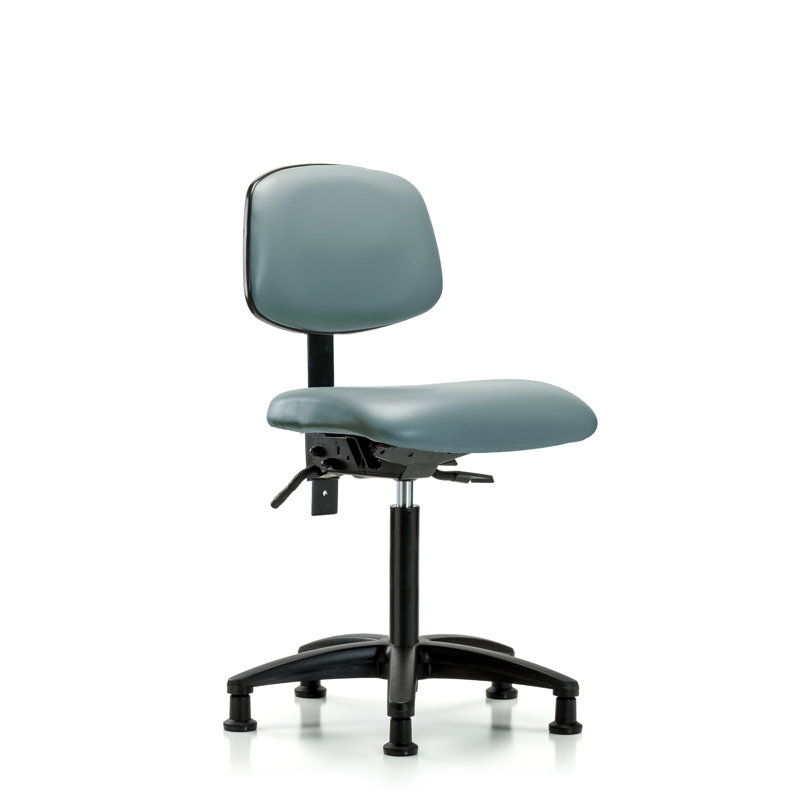 Chaise de travail Kussell, Non, Bleu-gris, Noir