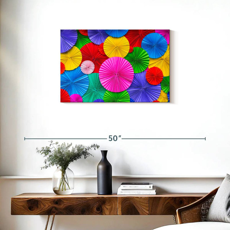 Kerner Creative Paper Wheel Decor, 20" H x 30" W