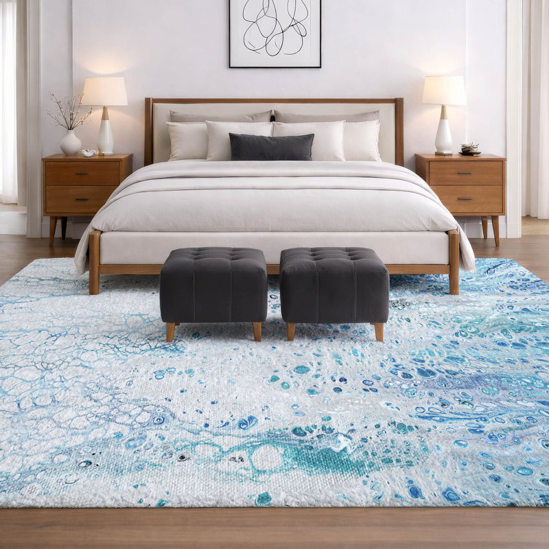 Premium Machine Washable Dream Shag ADS63 Abstract Rug, 8' x 10'