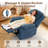 Recliner Chair, Rocker Recliner Chairs With Massage & Heating For Living Room Bedroom, Chenille Fabric-1648574790