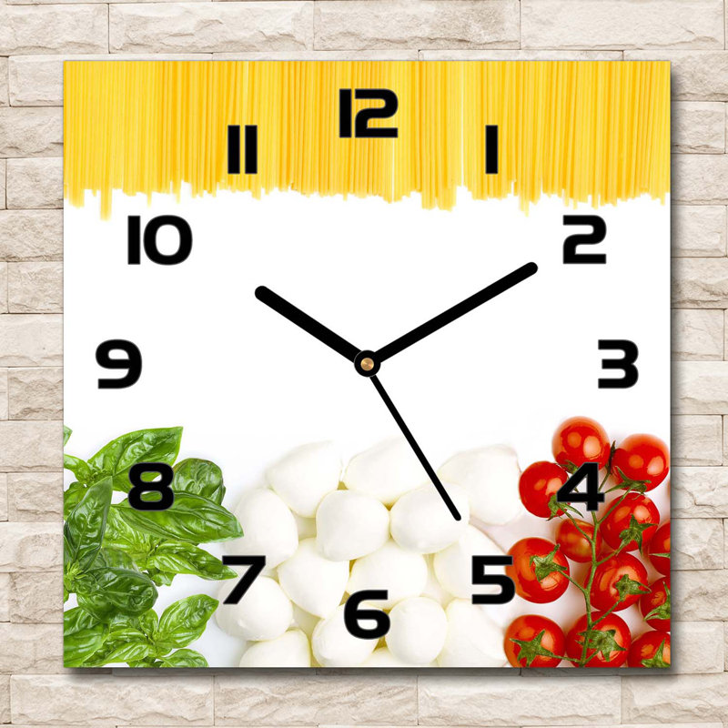 Heidegard Glass Wall Clock, Black