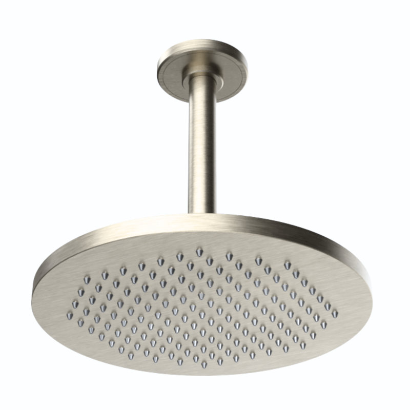 Rainstone Rainshower Head - Modern, 9.5", Satin Nickel