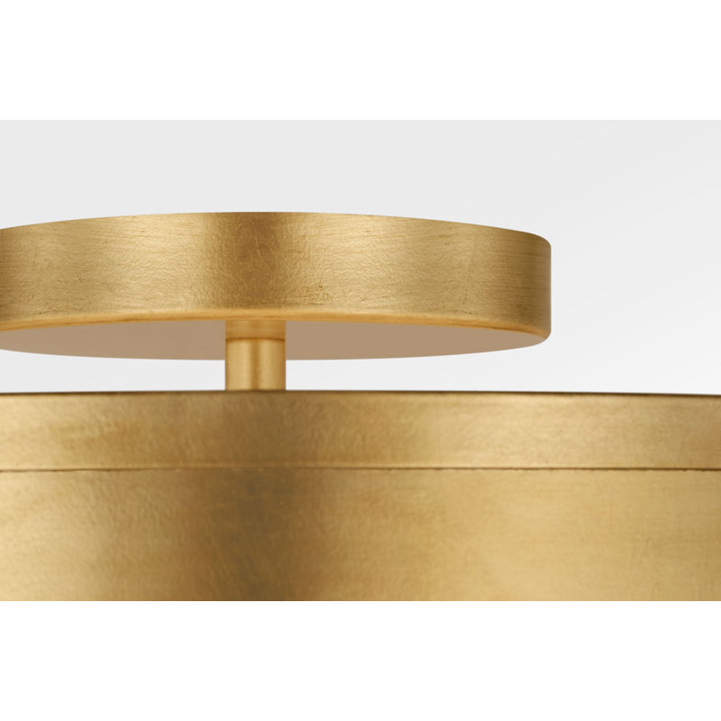 Dupont Round Semi Flush, Gild, 4" H x 12" W x 12" D