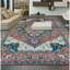 Tapis rouge / bleu / beige tissé à la main de haute qualité-72023346