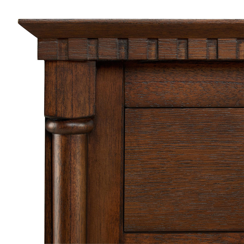 Claudia 36" Antique Coffee Mahogany Vanity Cabinet with Brass Hardware