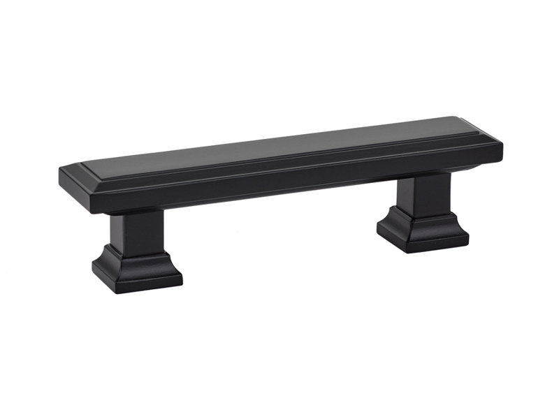Geometric 3" Center Bar Pull, Flat Black