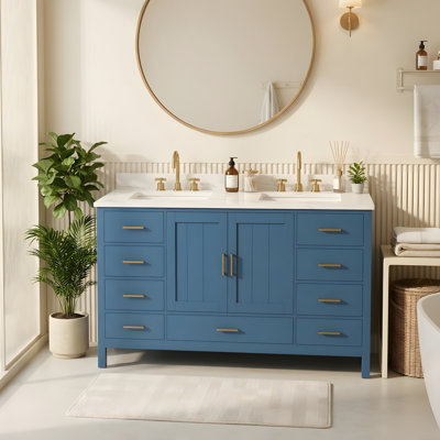Meuble-lavabo de salle de bain avec 2 lavabos