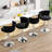 Bar Stools Set Of 2, Velvet Upholstered Bar Chairs With Black Metal Legs, Backs And Footrest Counter Height Bar Stools, Modern Bar Chair For Kitchen Island, Dining Room-688307969