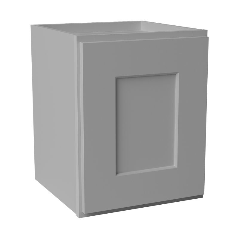 Armoire de cuisine en bois massif prête à assembler, H 15 po x l 12 po x P 12 po, Gris