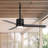 42" IP65 Waterproof Outdoor Propeller Ceiling Fan with Dimmable LED Lights and Remote Control, Wet Rated Plug-in Ceiling Fan with 3 Color LED Light