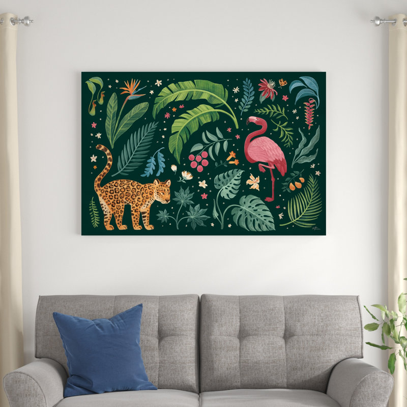 «Jungle Love II» par Janelle Penner, impression sur toile tendue, H 32 po x l 48 po x P 1,25 po