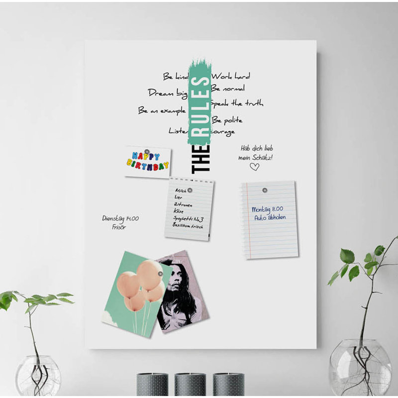 Magnetic Glass Photo Memo Board
