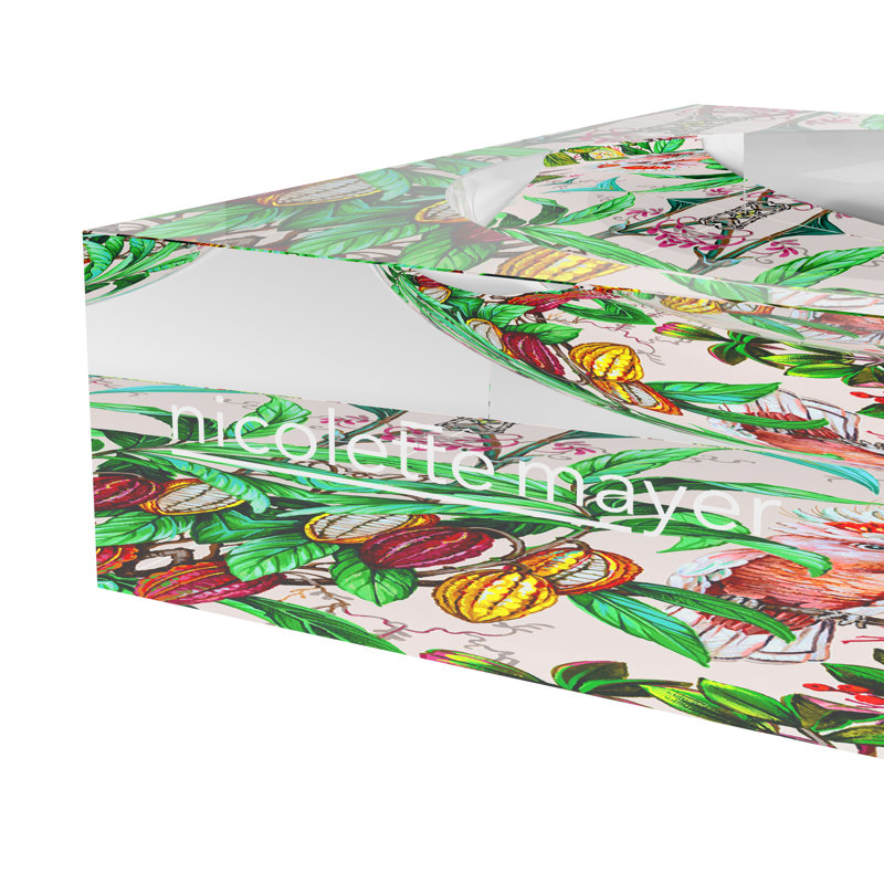 Cockatoo Passion Red Decorative Tray, 8"W x 8"D x 2"H