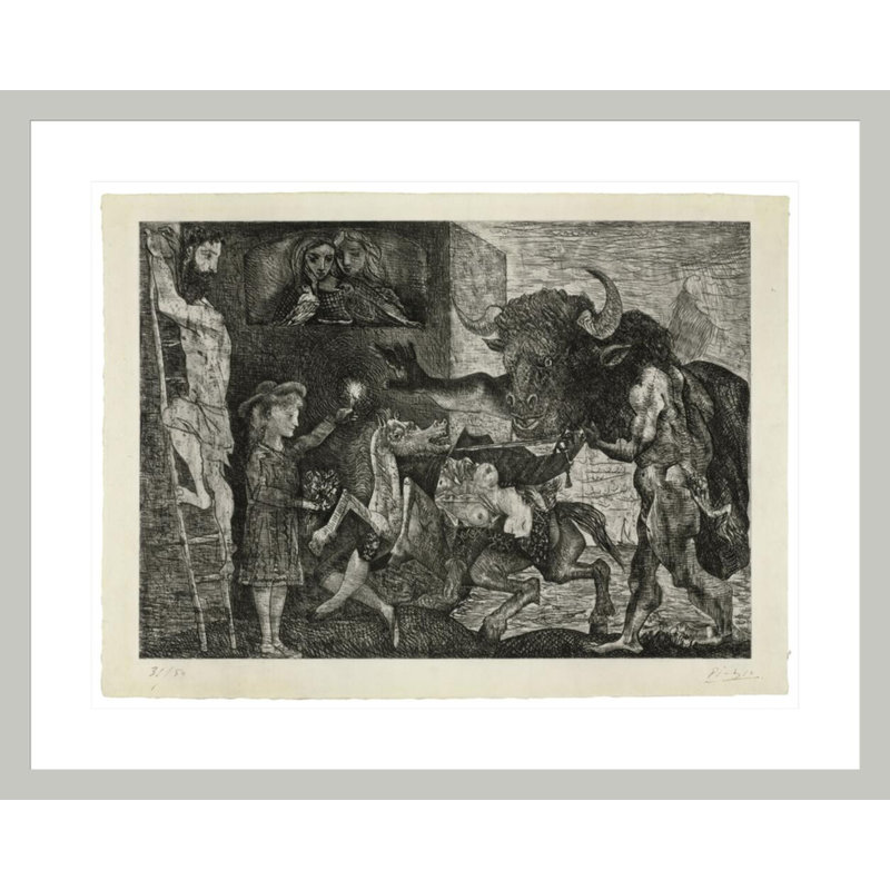 «Minotauresthy» par Pablo Picasso, impression giclée sur cadre, 23.5" H x 29.45" W