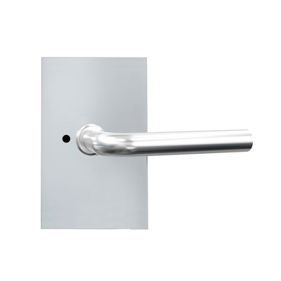 Bravura 938-8 Panhandle Privacy Lever on Rectangular Contemporary Rose in Satin Nickel