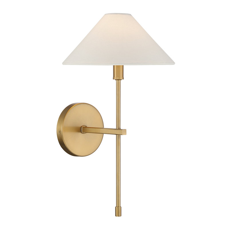  Applique murale 1 lumière Avon en laiton chaud, Laiton chaleureux