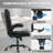 Leather Executive Chair With Adjustable Flip‑Up Arms-1185530476