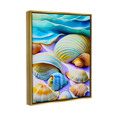 «Dovecove Vivid Shells Abstraction», art mural encadré par LSR Design Studio