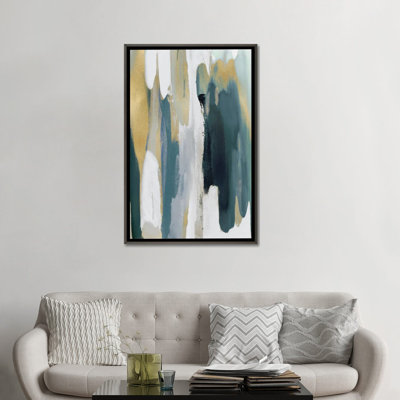 Converge Teal II - Wall Art Print - Framed Canvas
