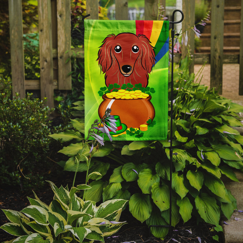 Drapeau de jardin Arella St. Patrick's, Teckel (roux)