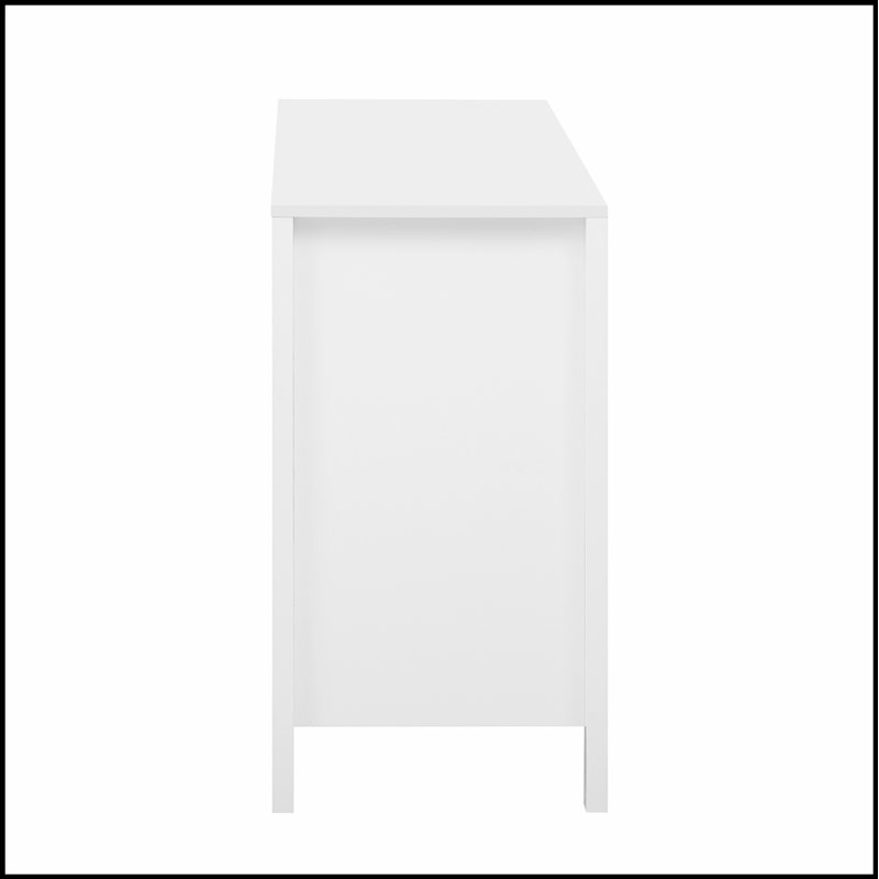 Buffet Wave-Design avec 3 tablettes réglables, 3 tiroirs et portes à fermeture douce pour des solutions de rangement modernes