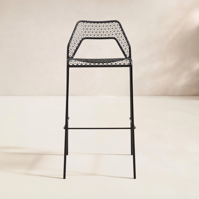 Hot Mesh Outdoor Bar Stool, Bar Stool (30.5" Seat Height), Black