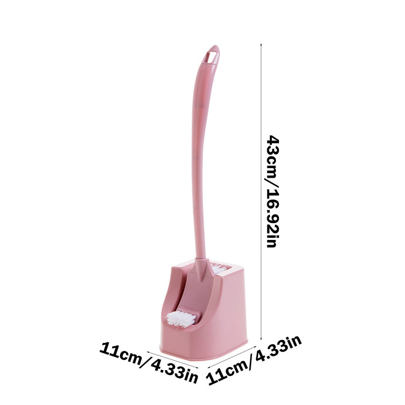 Ensemble de brosse de toilette pour nettoyage en profondeur, brosse de salle de bain avec support, rose 16,9 x 4,3 x 4,3 po