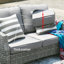 Ensemble de patio complet avec coussins 6 pièces Omparsad