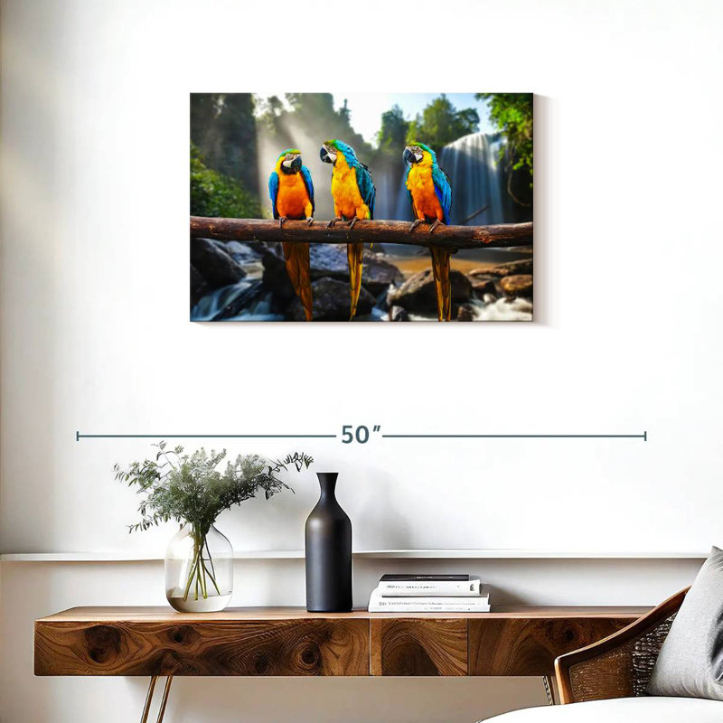 Brampt Macaw Friends, 20" H x 30" W
