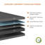 Matelas en mousse viscoélastique gélifiée moyenne de 6 po - Garantie de 10 ans, CertiPUR-US, certifié OEKO-TEX-110924858-110924871