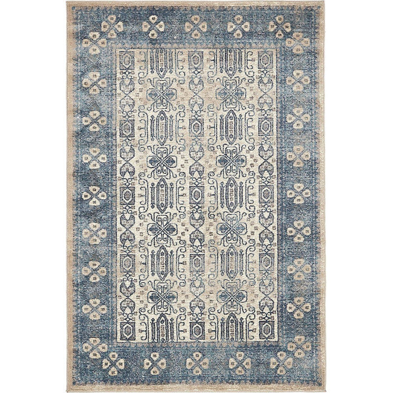 Tapis à motif oriental gris Linz, Rectangle 3 pi 3 po x 5 pi 3 po