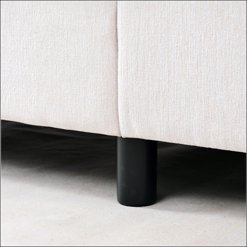 107.87'Sectional Sofa Couch With 1 Ottoman