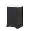 Meuble-lavabo de 20 po avec lavabo, armoire de salle de bain avec porte à fermeture douce, support de rangement et tablette réglable, noir