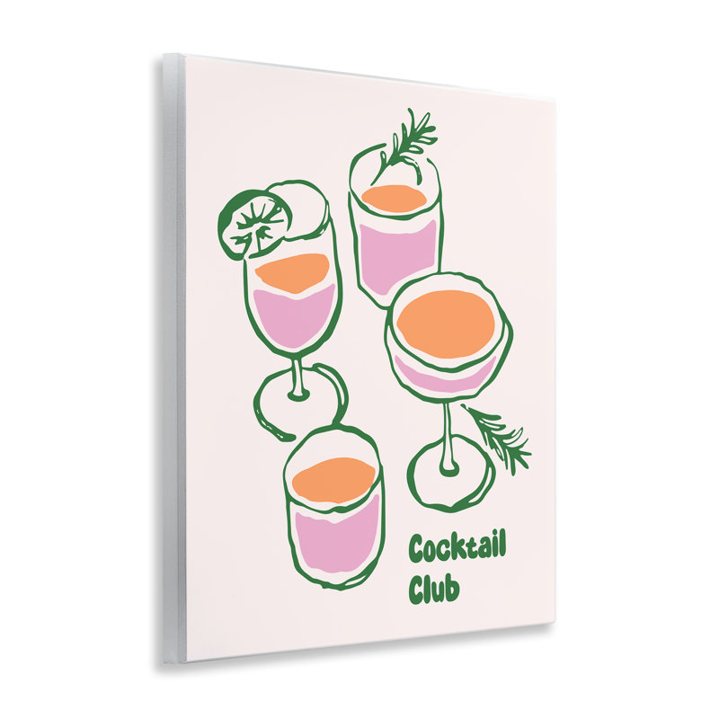«Cocktail Club Glasses», art mural par House of Lulu