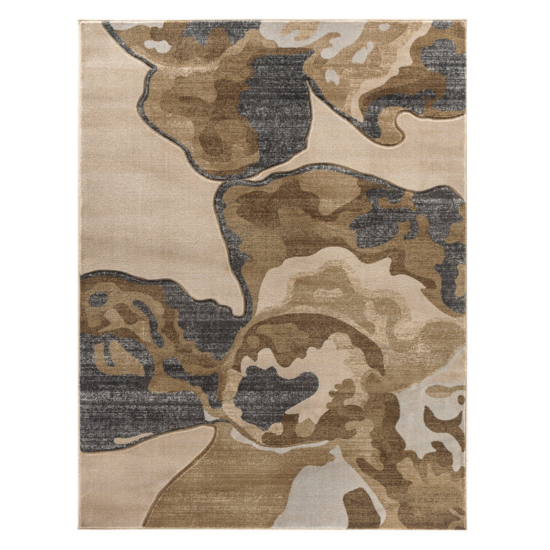 Alyshia Abstract Indoor Rug, Rectangle 3'8" x 5'6"