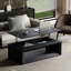 Table basse rectangulaire avec plateau relevable de 43,3 po avec rangement, table basse moderne en panneau de fibres à densité moyenne avec placage en bois et plateau flottant