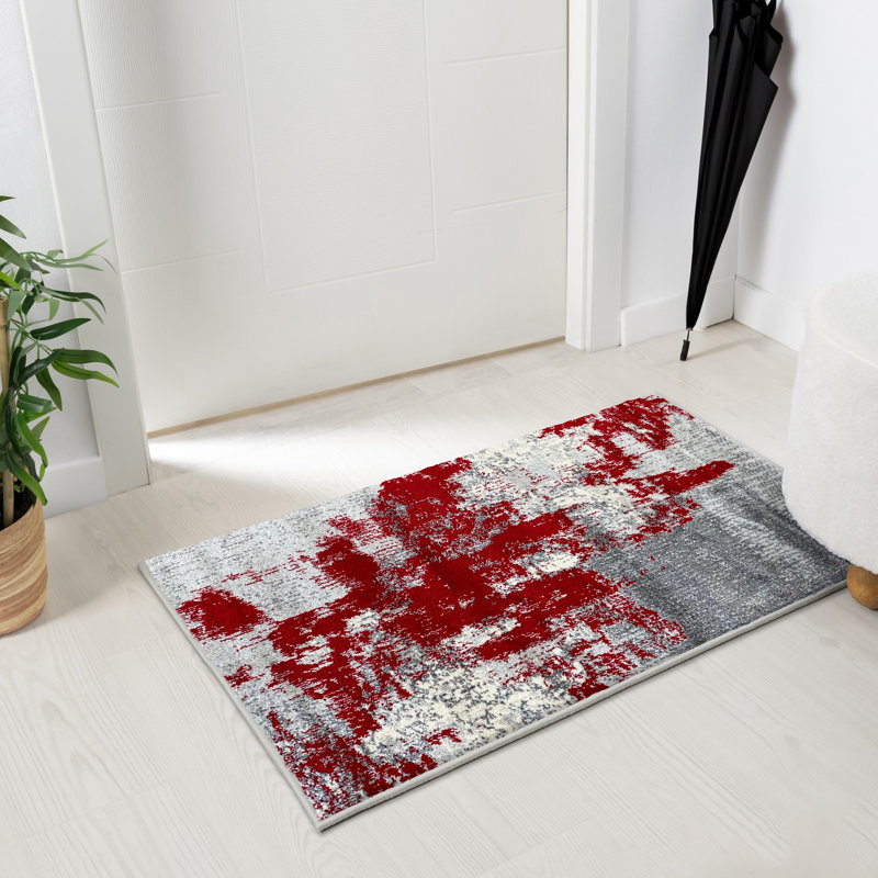 Tapis abstrait rouge, Rectangle 2 pi x 3 pi