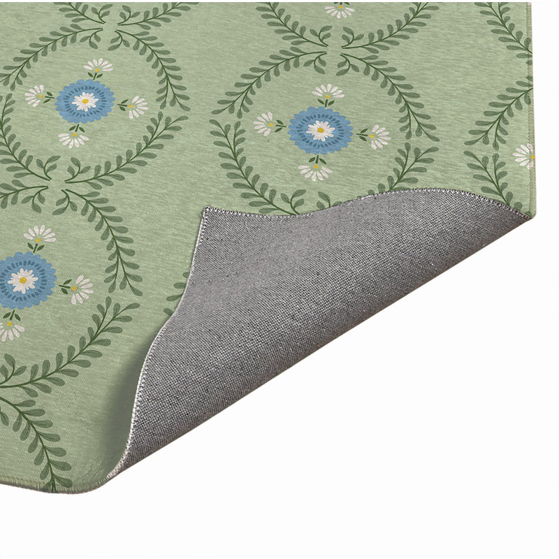 Tapis de bureau antidérapant Bree, L 60 po x P 84 po, Sauge