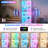 70.9" T Glass Door Display Cabinet with RGB Light, 6-tier Rounded Corner Storage Cabinet with Human Body Sensor -1010510728