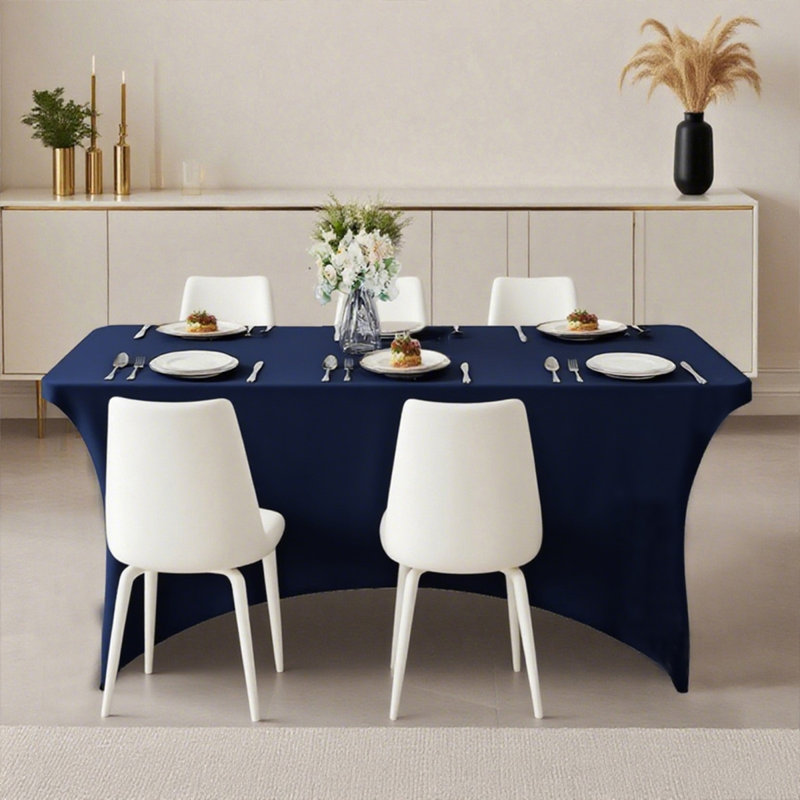 Grande nappe rectangulaire de 6 pi, couvertures en tricot extensibles de 180 g / m², disponible en plusieurs couleurs, convient aux restaurants d'hôtel, aux cuisines, aux bureaux et aux longues décorations de salle de réception. Premium et élégant