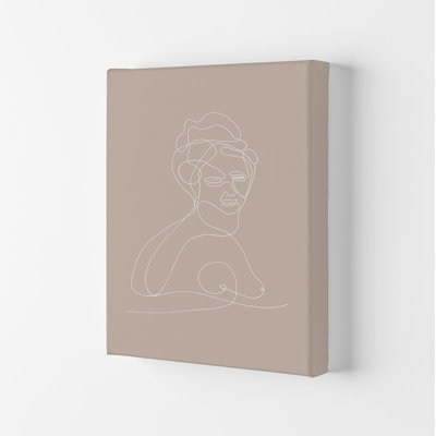 Line Bust Female Statue - Print