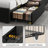 Candler Queen Bed With 4 Drawers And Headboard, Velvet Upholstered Platform Bed, Sturdy Metal & Wooden Slats Support, No Box Spring Needed, Easy Assembly-2000677982-2000677984