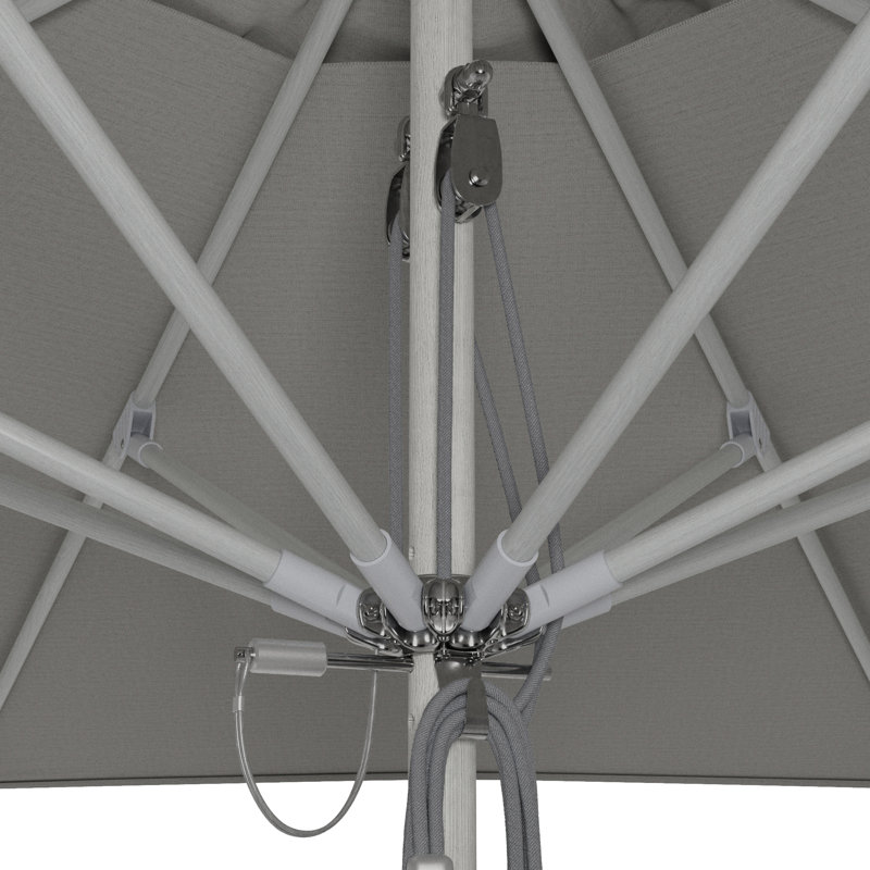 Parasol de patio en bois gris en aluminium 11 pi, Granite