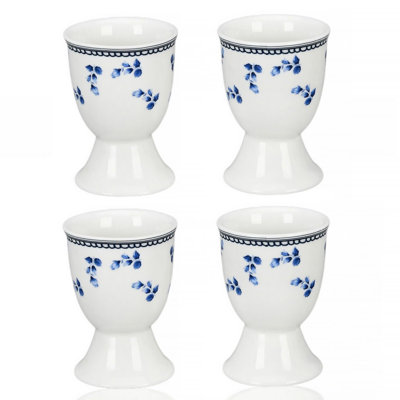 Coquetier en porcelaine rétro indigo