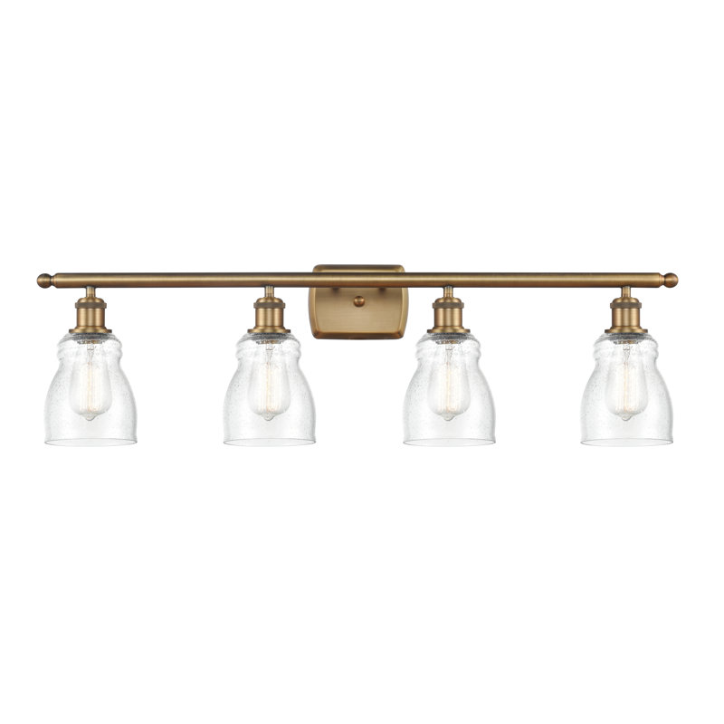 Éclairage pour salle de bain 3 lumières Mccarver, Grainé, Laiton brossé, Ampoule non incluse