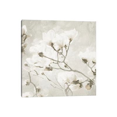 Cream Tree Of White Flowers Mate by Milli Villa - Wrapped Canvas Gallery-Wrapped Canvas Giclée
