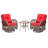 Baylay 2 - Person Wicker Patio Dining Set with Square Table , Cushions Included-2087733428